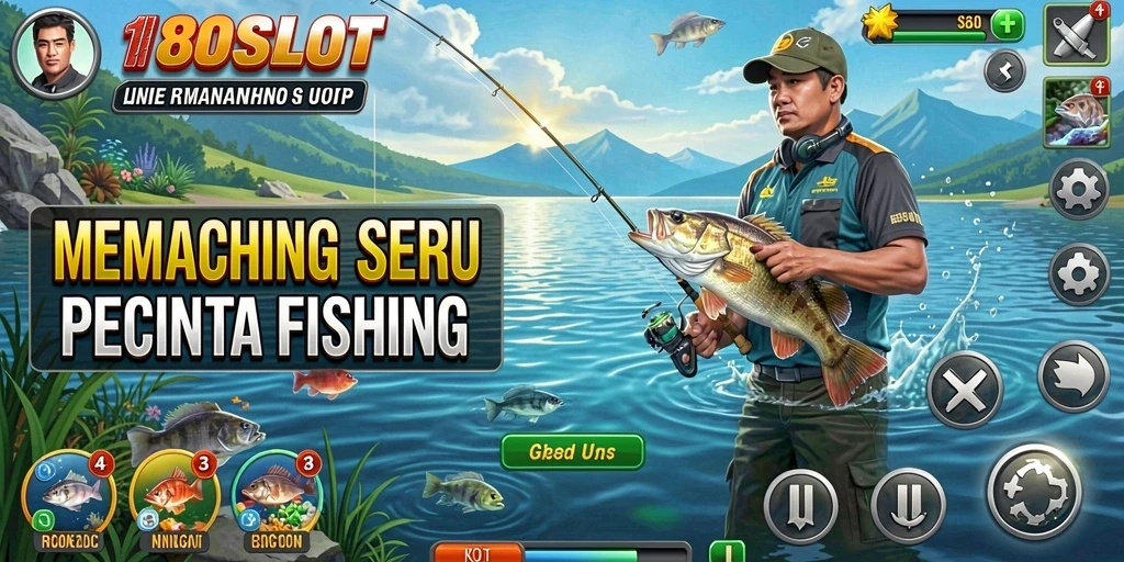 Tangkapan ikan yang besar dalam gameplay 180SLOT dengan grafis menawan.