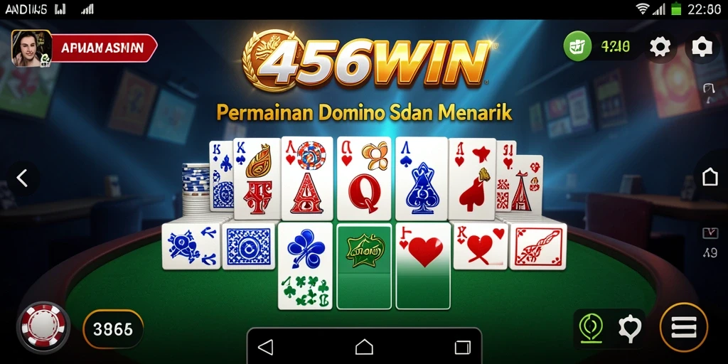Tampilan gameplay menarik dari 456WIN yang menampilkan permainan Domino.
