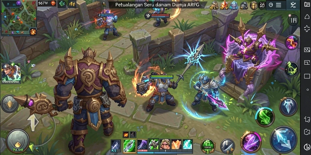Tampilan gameplay epik dalam dunia ARPG 567TV.