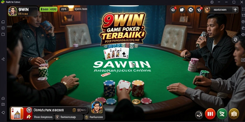 Tampilan gameplay Poker yang mendebarkan di 9WIN.