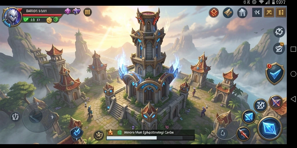 Screenshot utama BARU01 menampilkan strategi pertahanan menara yang menegangkan.