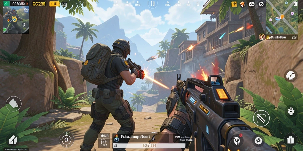 Tampilan seru dari gameplay TPS di GG288.