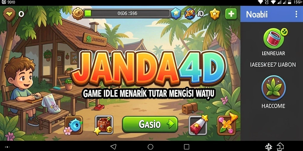 Tampilan gameplay <strong>JANDA4D</strong> yang penuh warna dan menarik.