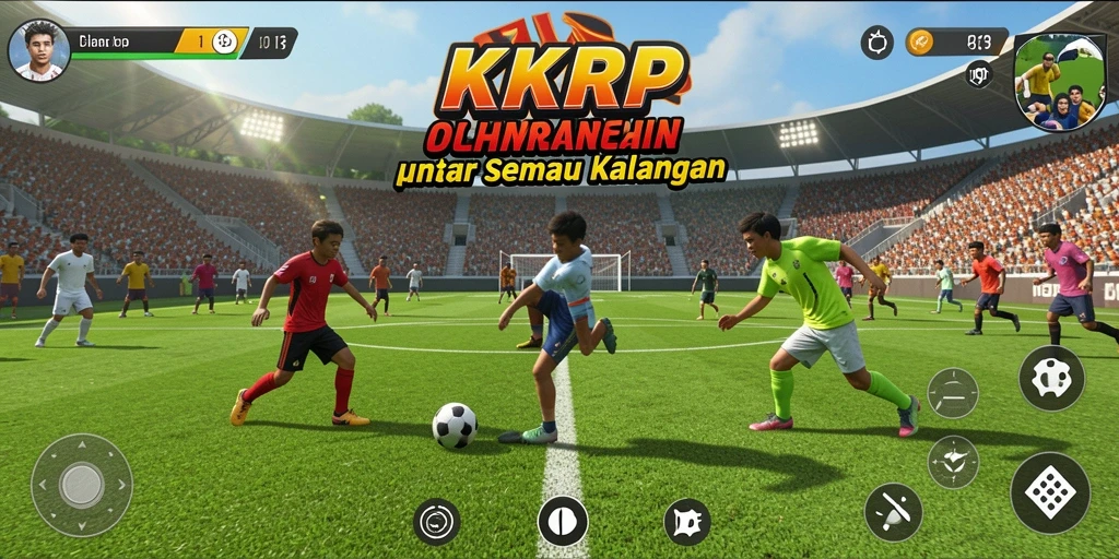 Tampilan gameplay KKRP yang seru dan interaktif dalam dunia olahraga.