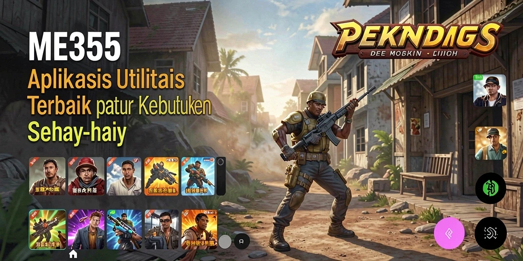 Tampilan utama ME355 dengan fitur-fitur utilitas yang bermanfaat.