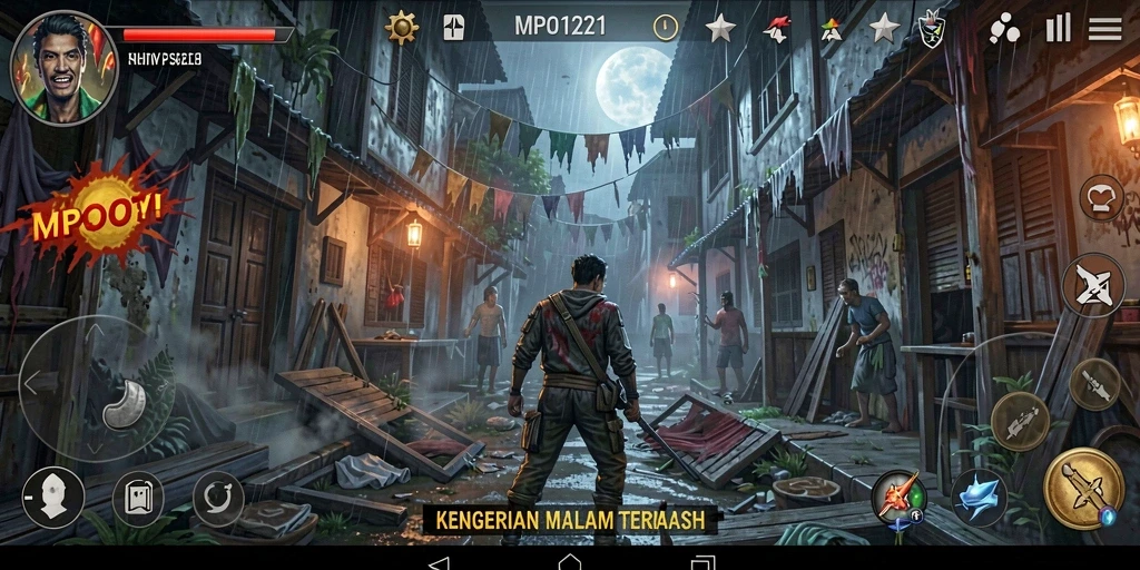 Screenshot dari gameplay MPO1221 yang menunjukkan situasi mencekam dan menegangkan.