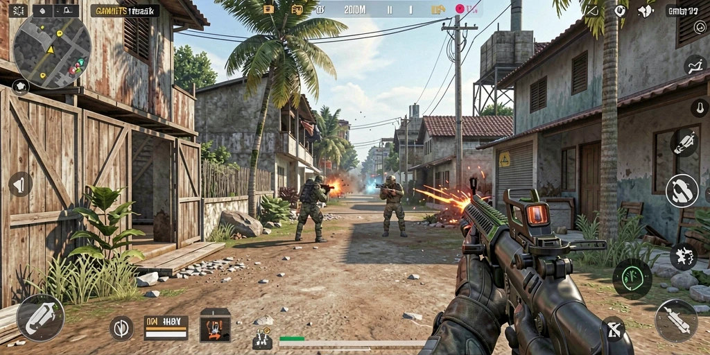 Tampilan gameplay P200M yang penuh aksi dan seru.