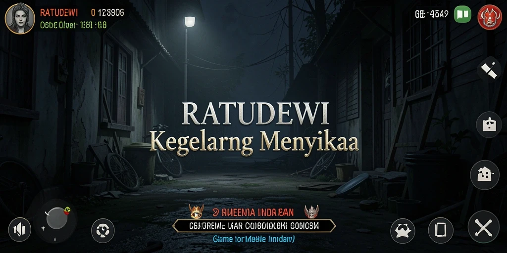 Tampilan gameplay menegangkan dalam RATUDEWI yang penuh kegelapan.