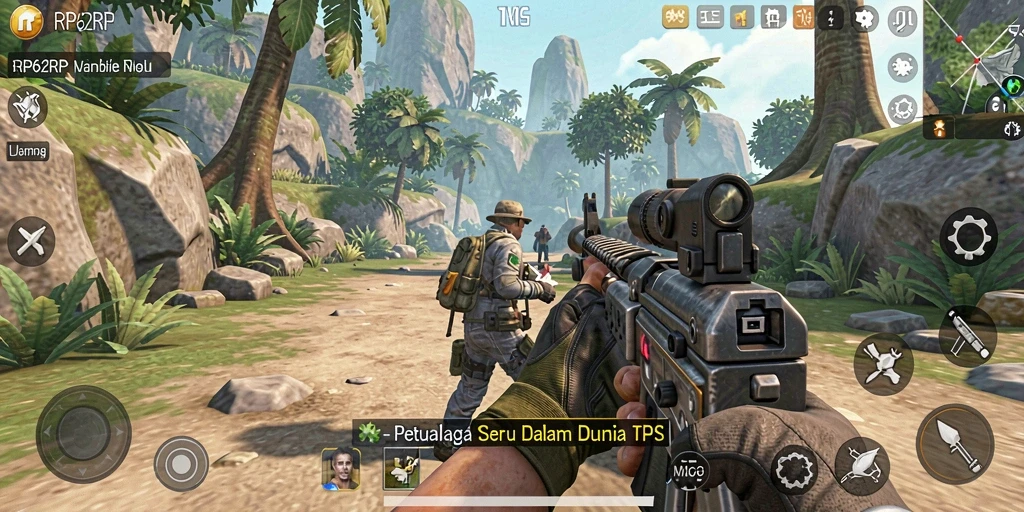 Screenshot gameplay TPS RP62RP dengan aksi menegangkan.