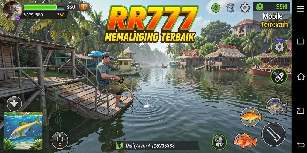 Gameplay RR777 menampilkan keseruan memancing yang mengasyikan.