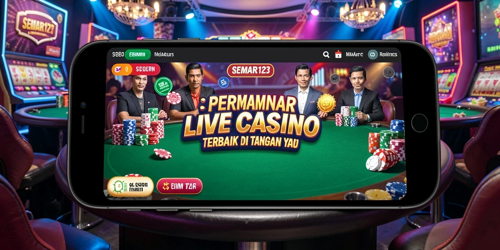 Tampilan antarmuka permainan Live Casino SEMAR123 yang menarik dan interaktif.