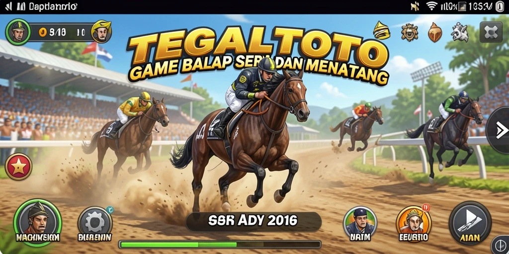 Tampilan menarik dari gameplay balap di TEGALTOTO.