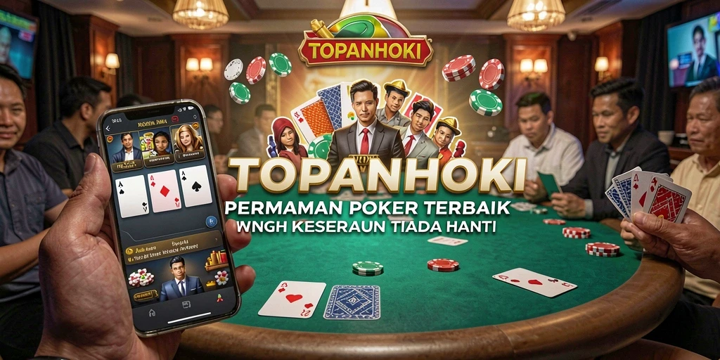 Screenshot gameplay Poker seru di TOPANHOKI dengan pemain berkompetisi.